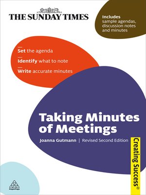 Taking Minutes of Meetings - ebook